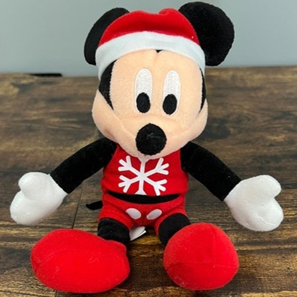 Disney Mickey Mouse‎ Snowflake Christmas Plush - Picture 1 of 5